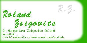 roland zsigovits business card
